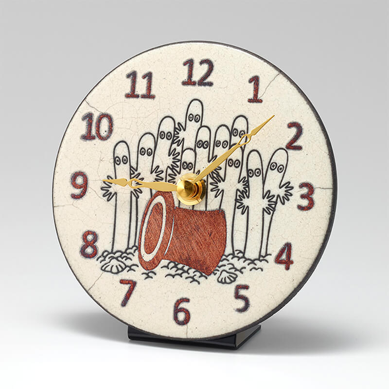 RHYTHM(リズム)　アントニオ・ザッカレラ　Antonio　Zaccarella　ムーミン ニョロニョロ 掛け置き兼用　掛け時計　置き時計