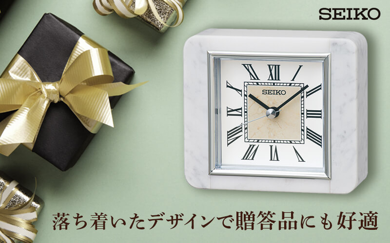 SEIKO・大理石の置き時計 - インテリア小物