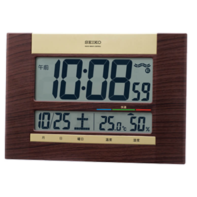 seiko セイコー 電波 デジタルクロック 置き時計 掛け時計 温度 湿度 快適 sq440b