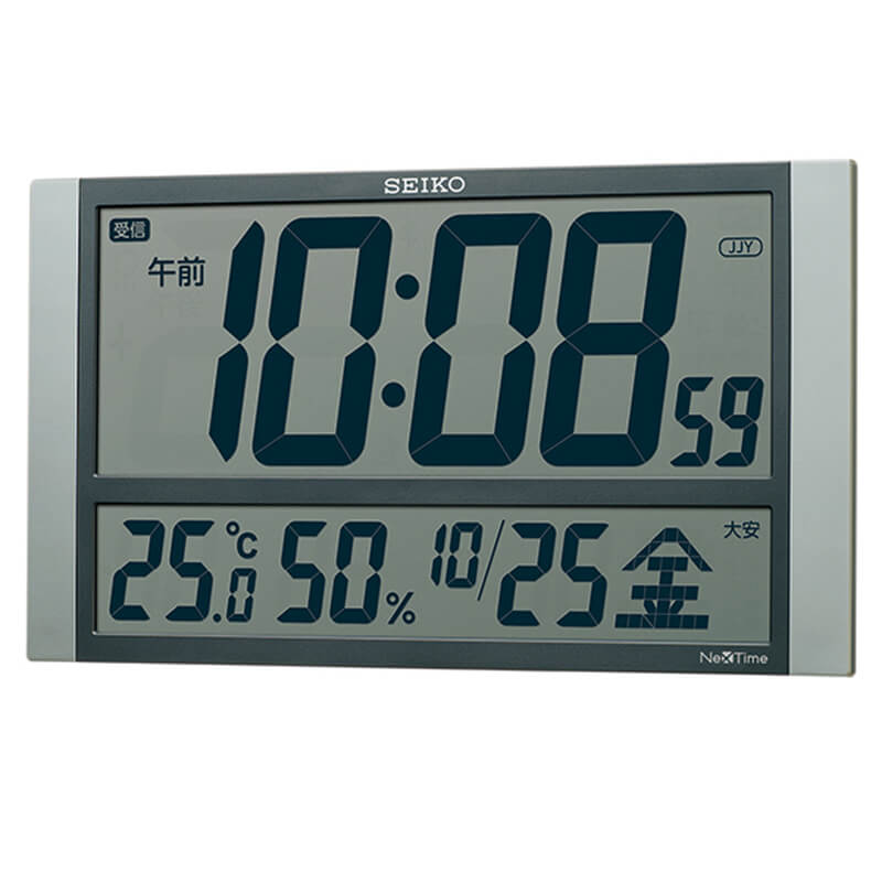 セイコー seiko ネクスタイム nextime　湿度・温度 カレンダー グリーン購入法適合商品 Bluetooth　スマホ スマートフォン対応　デジタル 掛け置き兼用 時計zs450s