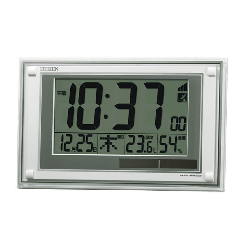 シチズン CITIZEN 電波時計 温度 湿度 ソーラー 掛け置き兼用クロック 8RZ189-003