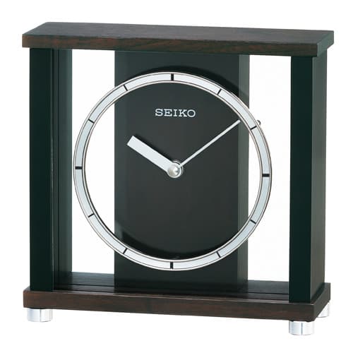 SEIKO CLOCK(セイコークロック) 木枠スタンダード置き時計(濃茶) BZ356B