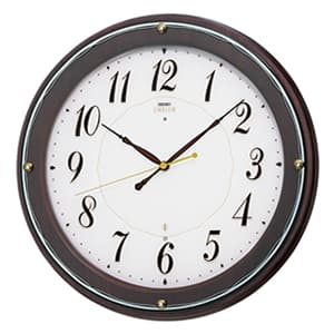 SEIKO EMBLEM セイコーエムブレム シックな木製電波壁掛時計[HS545B]