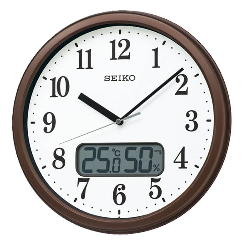 SEIKO セイコー ネクスタイム(液晶表示付) 電波掛け時計 ZS250S 35cm